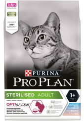 Pro Plan Sterilised Adult сухой корм для стерилизованных и кастрированных кошек с треской и форелью 10 кг. 